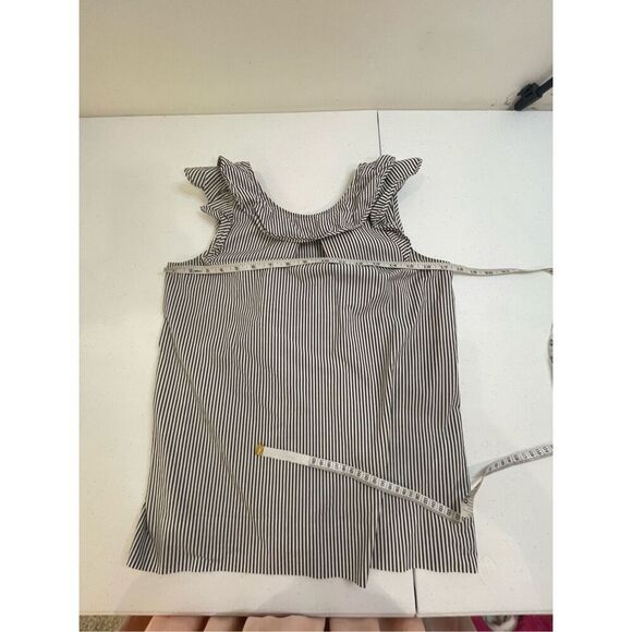 J. Crew women’s sleeveless striped blouse navy white size 00 - Picture 3 of 6